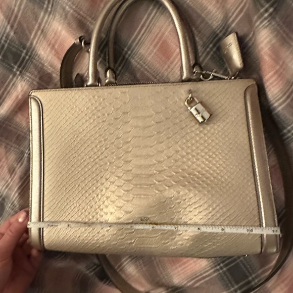 NWOT Coach Zoe Caryall in metallic snake. - Picture 9 of 14
